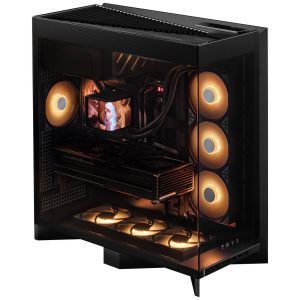 TRYX LUCA L70 PC Case, Mid-Tower, E-ATX, Tempered Glass – Black