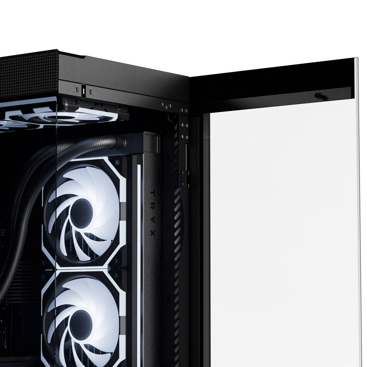 TRYX LUCA L70 PC Case, Mid-Tower, E-ATX, Tempered Glass – Black