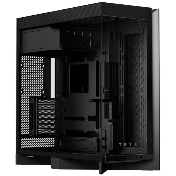 TRYX LUCA L70 PC Case, Mid-Tower, E-ATX, Tempered Glass – Black