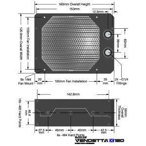 Black Ice Vendetta XM80 Radiator - Omega Black