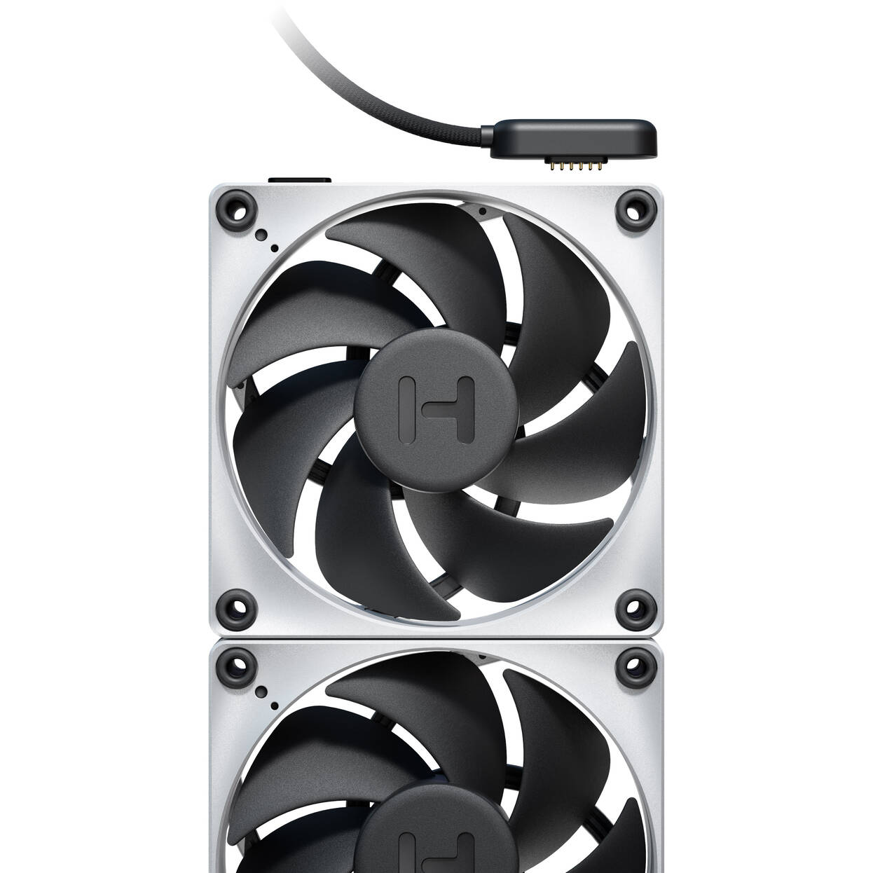 Hyte FP12 THICC Fan - 120mm, silver / black, triple-pack, with Nexus Portal NP50