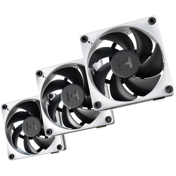 Hyte FP12 THICC Fan – 120mm, silver / black, triple-pack, with Nexus Portal NP50