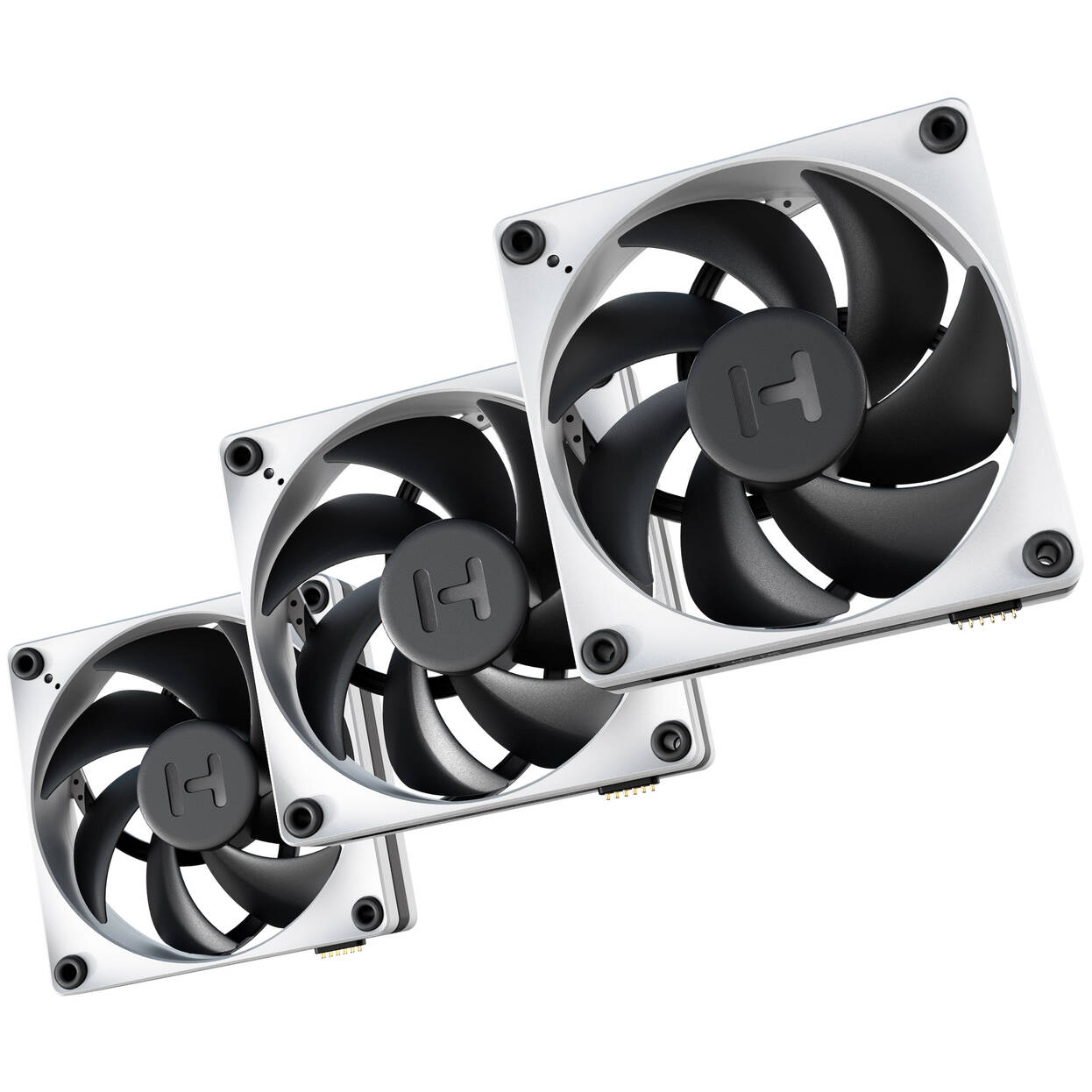 Hyte FP12 THICC Fan - 120mm, silver / black, triple-pack, with Nexus Portal NP50