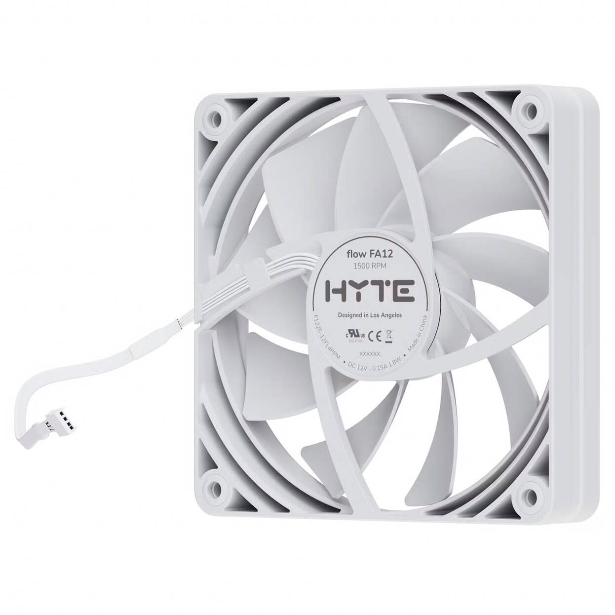 HYTE FA12 Fans, Pack of 4 - 120mm, Snow White