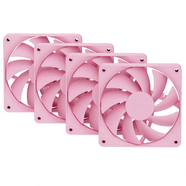 HYTE FA12 Fans, Pack of 4 – 120mm, Strawberry Milk