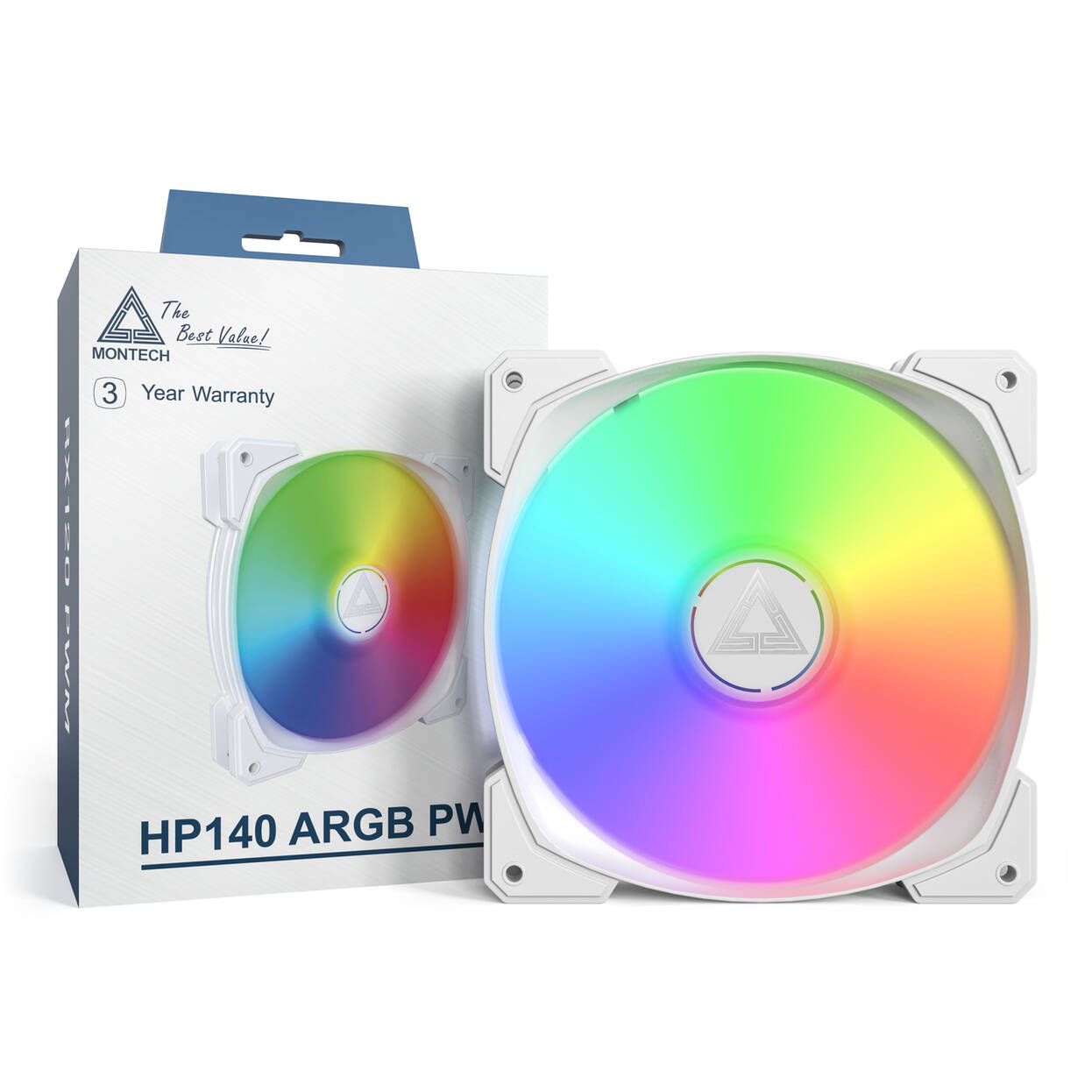 Montech HP140 PWM ARGB Fan - 140mm, white : image 4