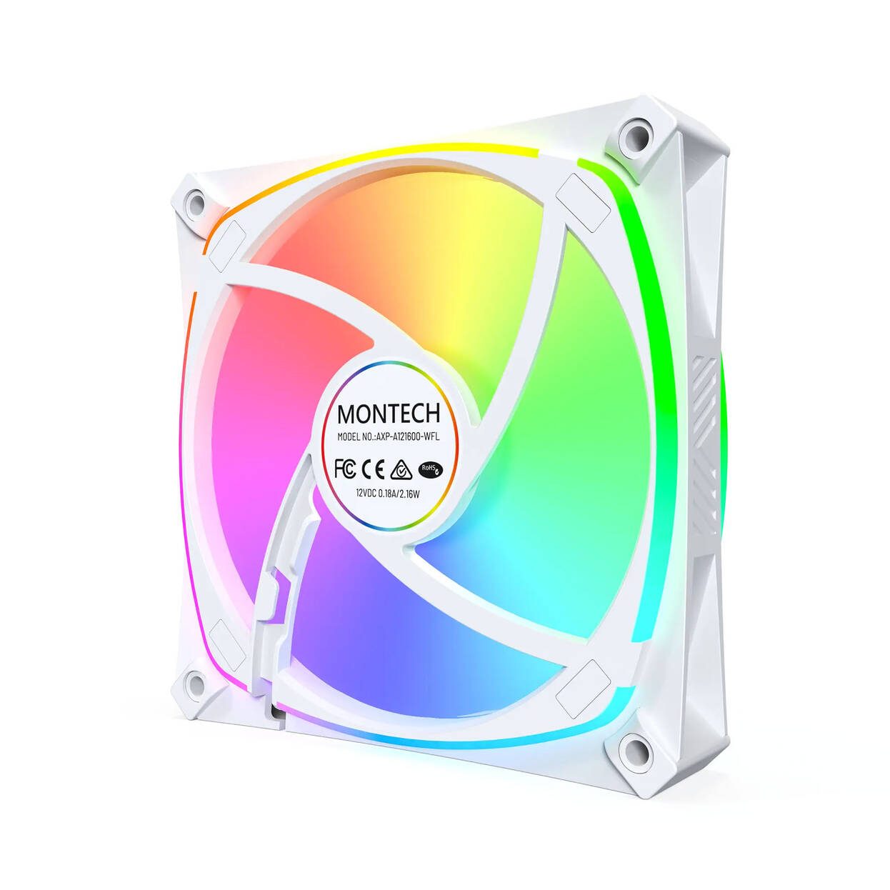 Montech AX120 PRO PWM Fan, DRGB - 120mm, white