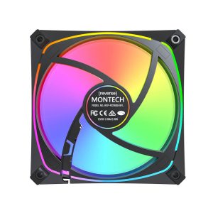 Montech RX120 PRO PWM Reverse Fan, ARGB - 120mm, black
