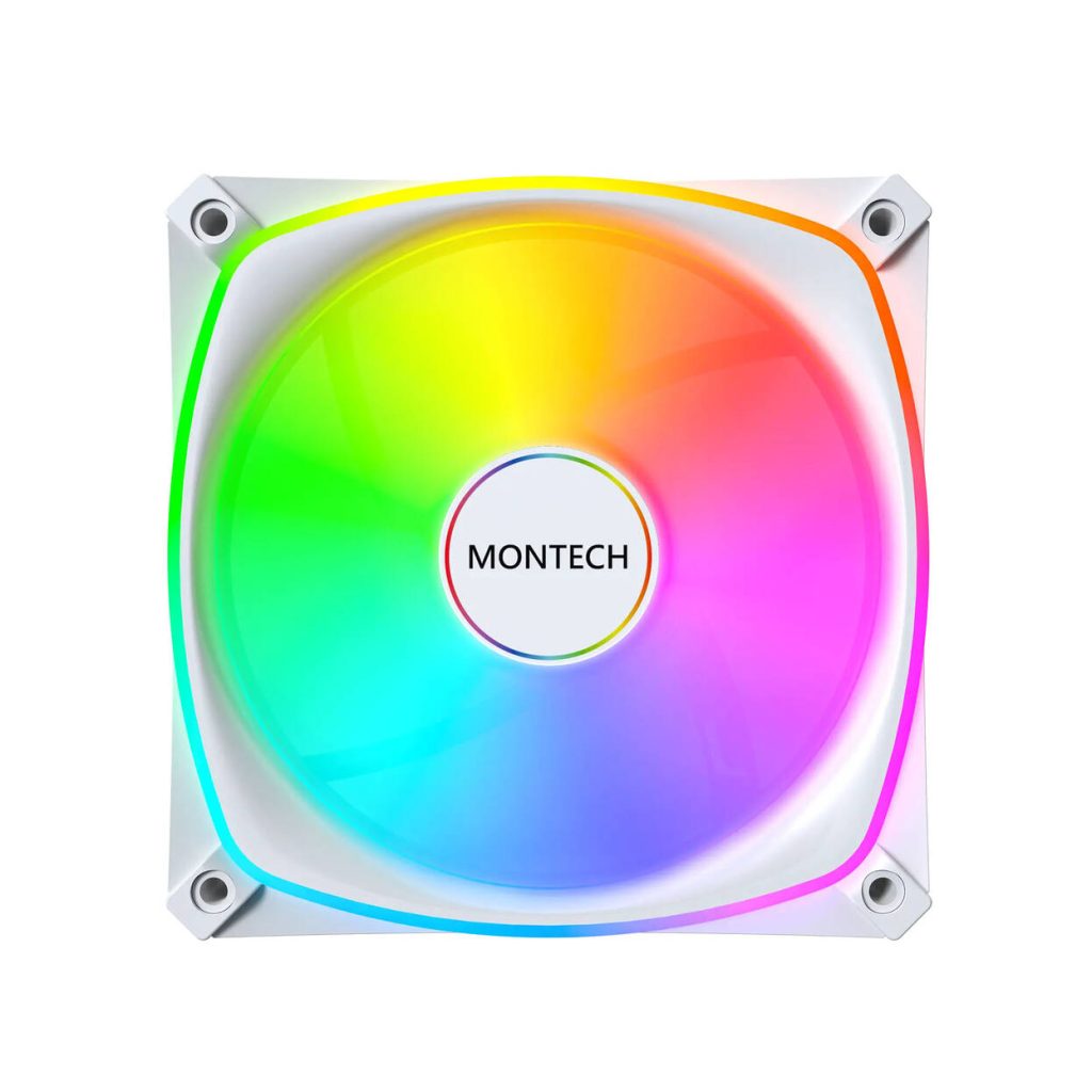 Montech RX120 PRO PWM Reverse Fan, ARGB - 3-Pack, 120mm, white : image 3