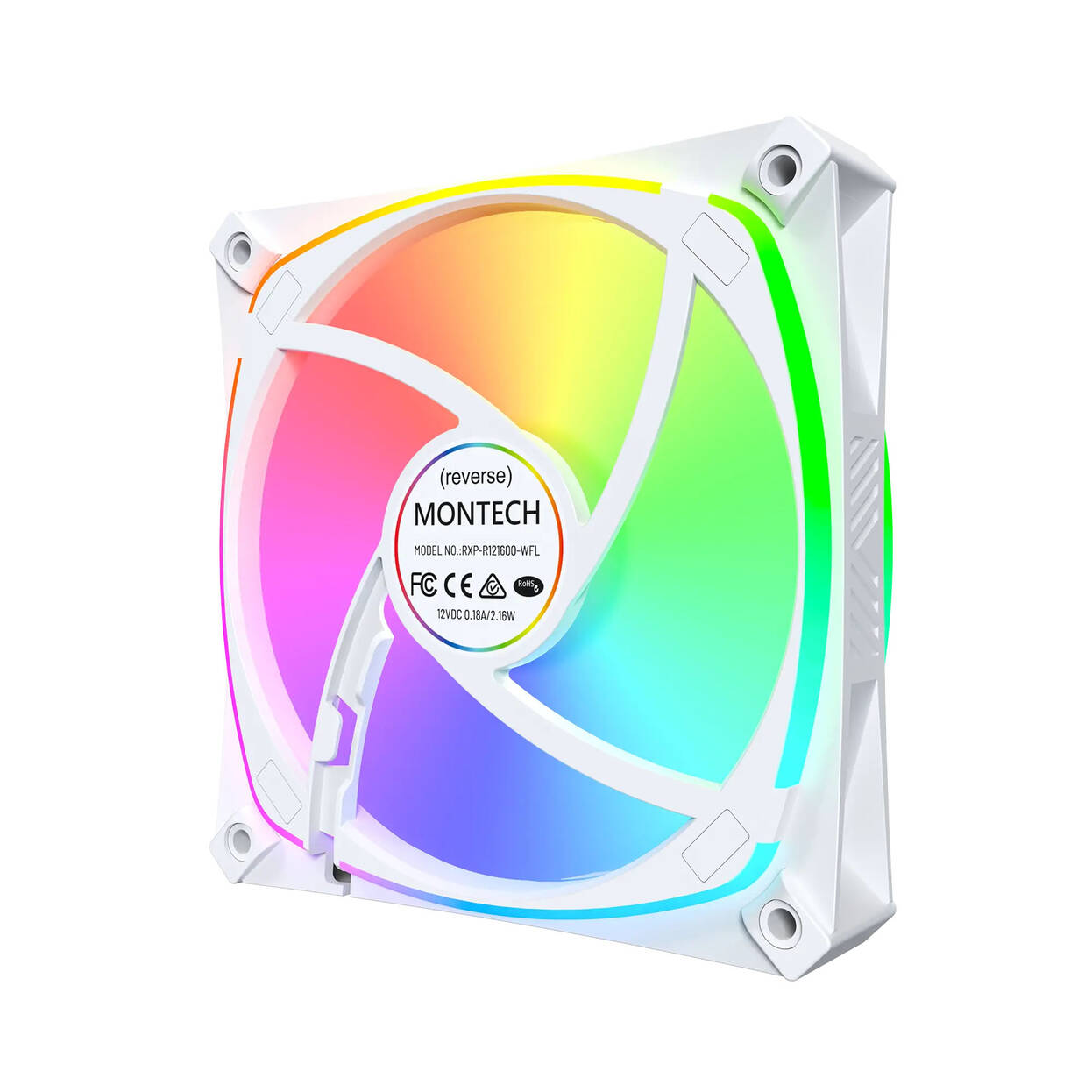 Montech RX120 PRO PWM Reverse Fan, ARGB - 3-Pack, 120mm, white : image 6