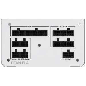 Montech Titan PLA 750W, 80 PLUS & Cybenetics Platinum, modular, PCIe 5.1 - 750 watts, white