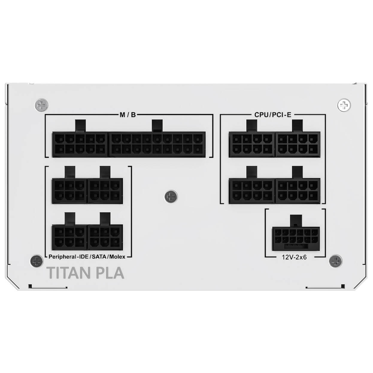Montech Titan PLA 750W, 80 PLUS & Cybenetics Platinum, modular, PCIe 5.1 - 750 watts, white