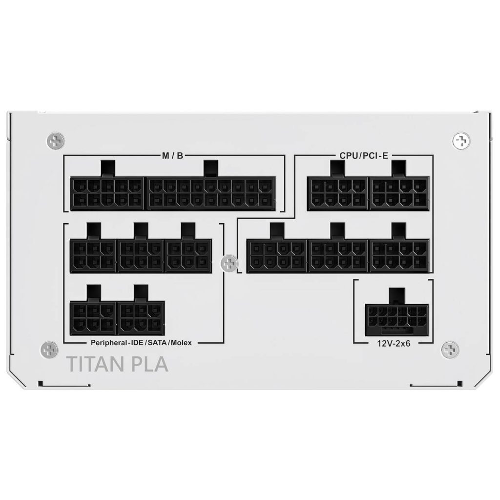 Montech Titan PLA 850W, 80 PLUS, Cybenetics Platinum, modular, PCIe 5.1 - 850 watts, white : image 4