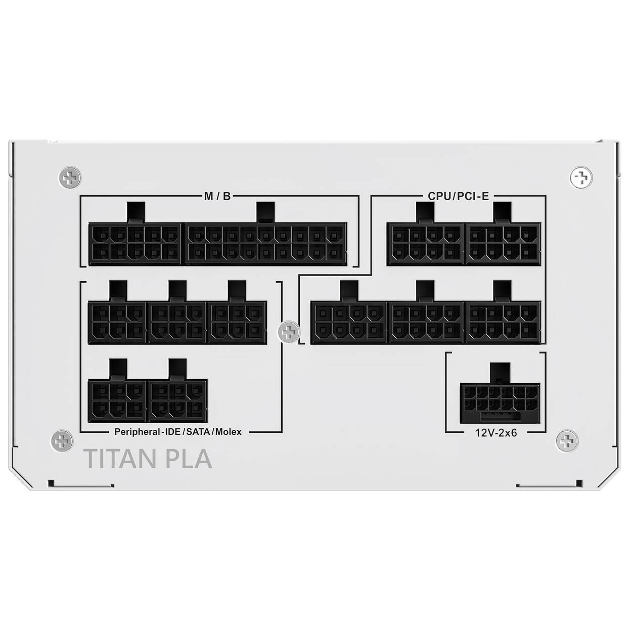 Montech Titan PLA 850W, 80 PLUS, Cybenetics Platinum, modular, PCIe 5.1 - 850 watts, white : image 4
