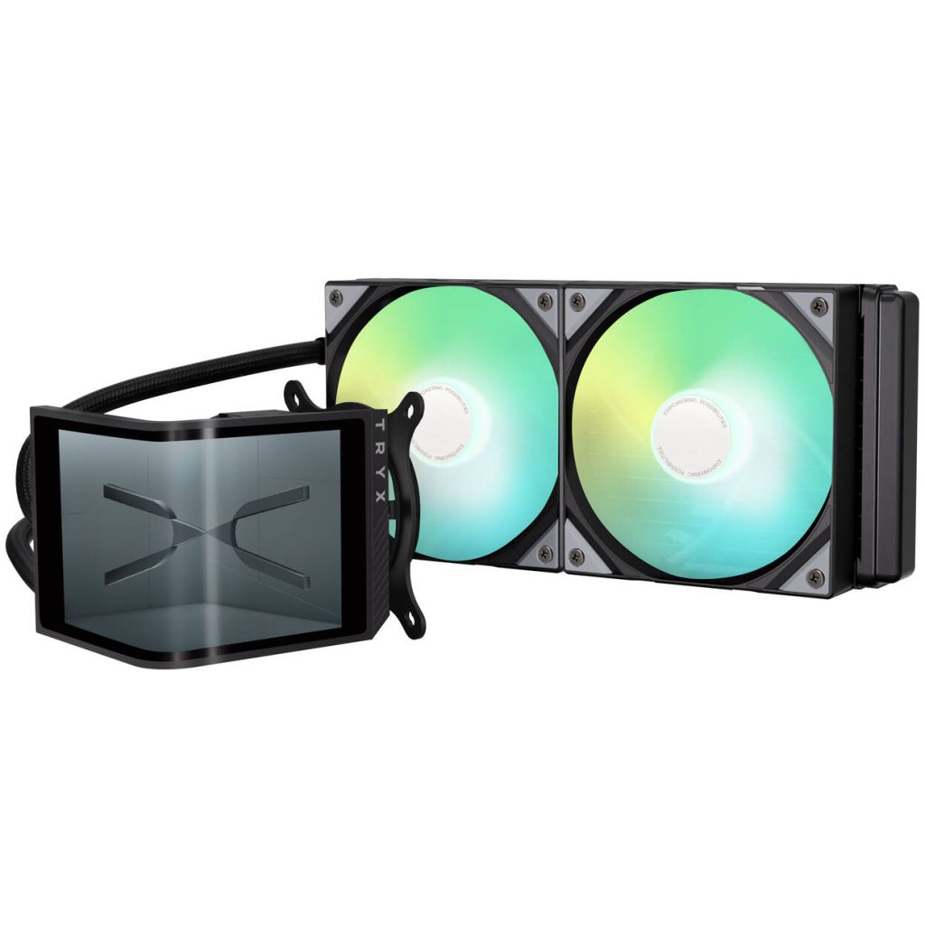 TRYX PANORAMA SE ARGB 240 All-in-One Liquid Cooler, 3D-AMOLED Display – 240mm, Black