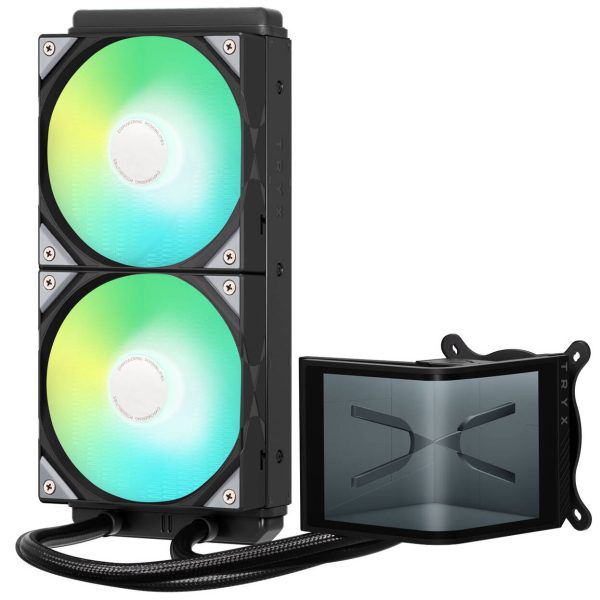 TRYX PANORAMA SE ARGB 240 All-in-One Liquid Cooler, 3D-AMOLED Display – 240mm, Black