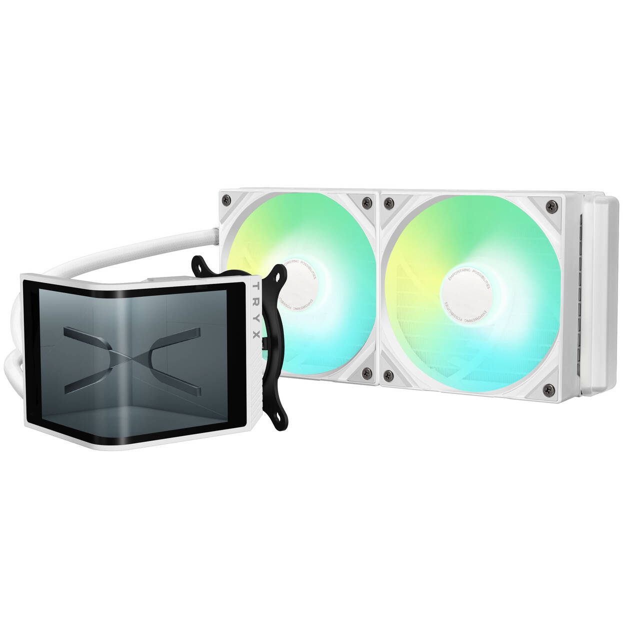 TRYX PANORAMA SE ARGB 240 All-in-One Liquid Cooler, 3D-AMOLED Display – 240mm, White