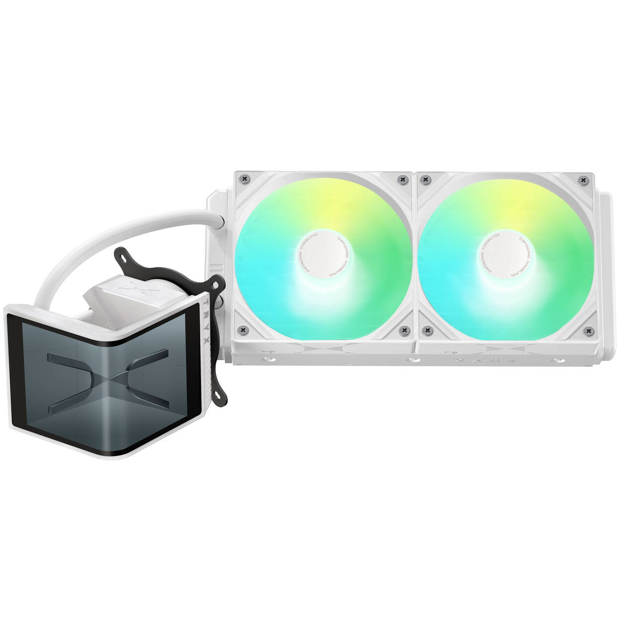 TRYX PANORAMA SE ARGB 240 All-in-One Liquid Cooler, 3D-AMOLED Display – 240mm, White