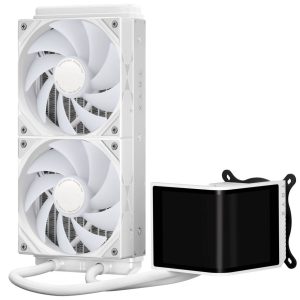 TRYX PANORAMA SE ARGB 240 All-in-One Liquid Cooler, 3D-AMOLED Display – 240mm, White