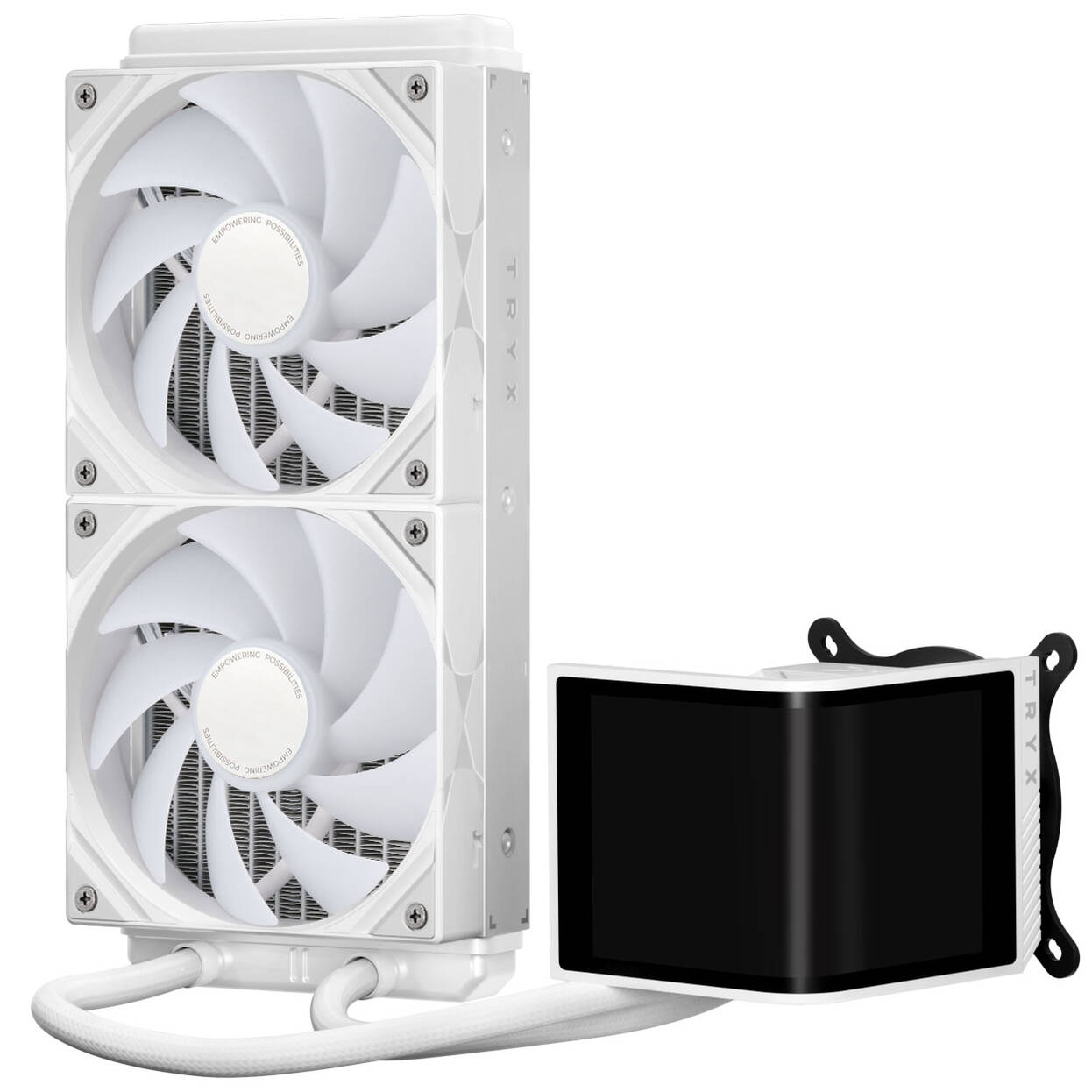 TRYX PANORAMA SE ARGB 240 All-in-One Liquid Cooler, 3D-AMOLED Display – 240mm, White