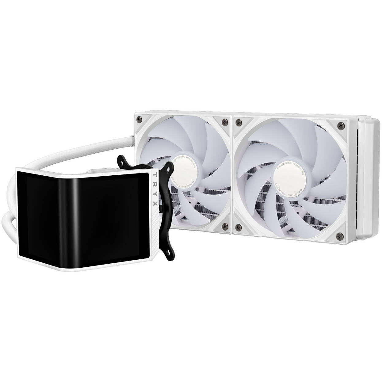TRYX PANORAMA SE ARGB 240 All-in-One Liquid Cooler, 3D-AMOLED Display – 240mm, White