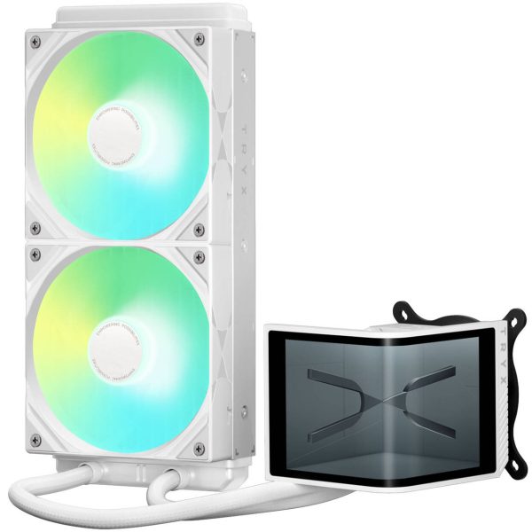 TRYX PANORAMA SE ARGB 240 All-in-One Liquid Cooler, 3D-AMOLED Display – 240mm, White