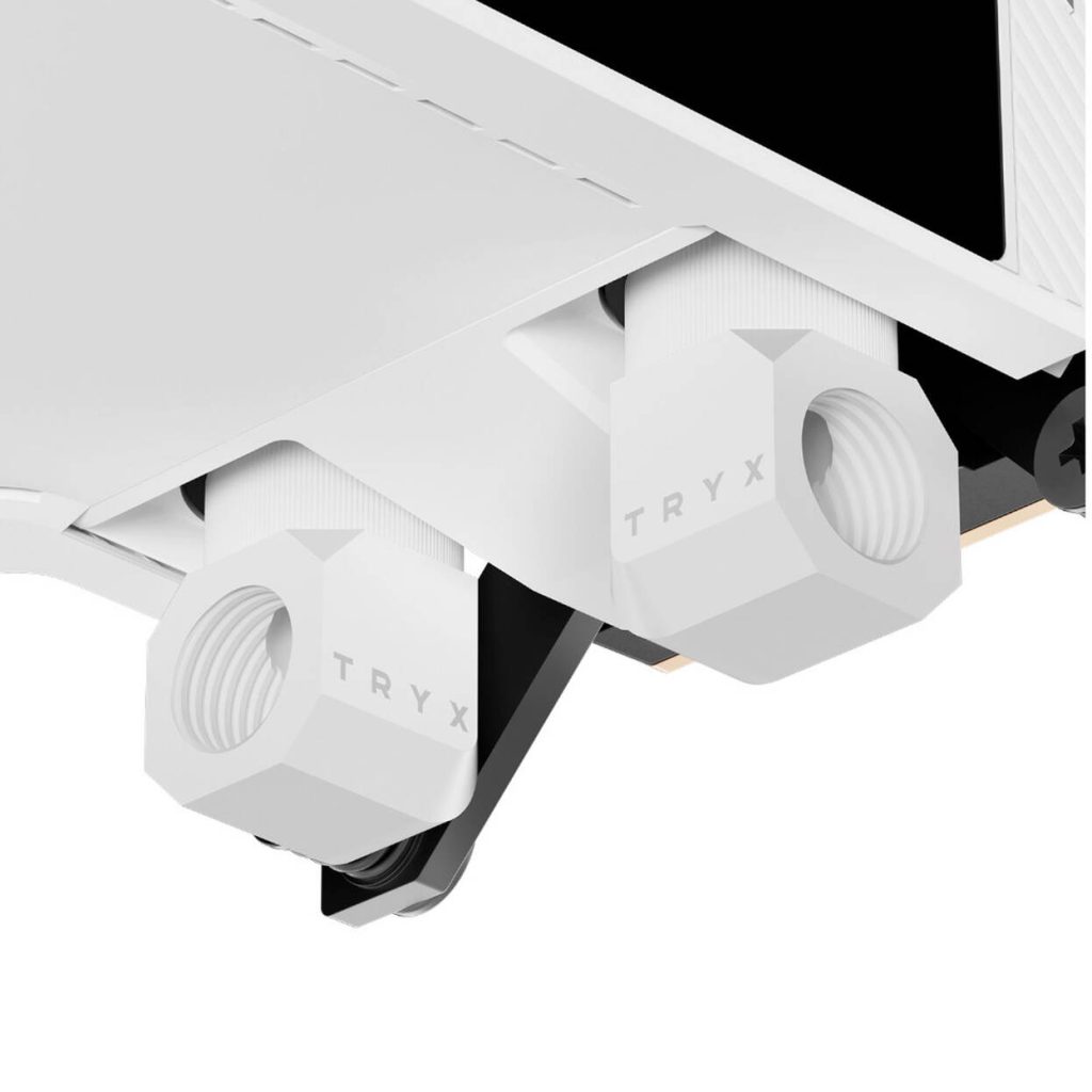 TRYX Panorama CPU Water Block, AMOLED Display, Intel and AMD Sockets - white
