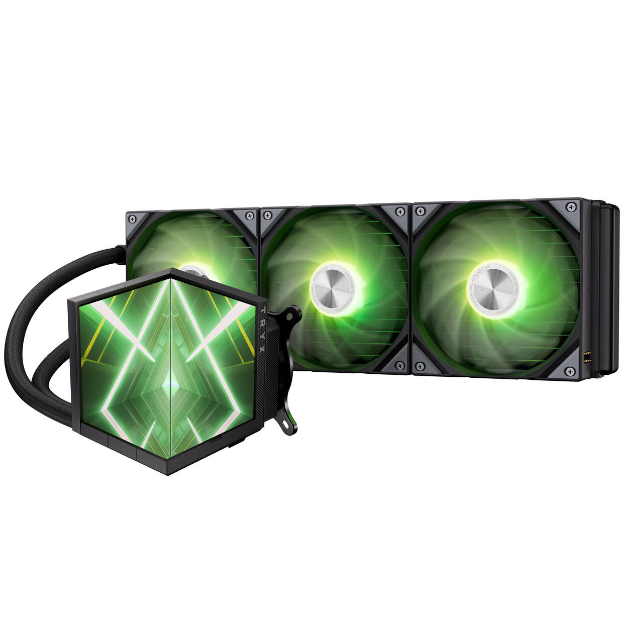 TRYX STAGE ARGB 360 AiO Water Cooling, Dual IPS Display - 360mm, Black