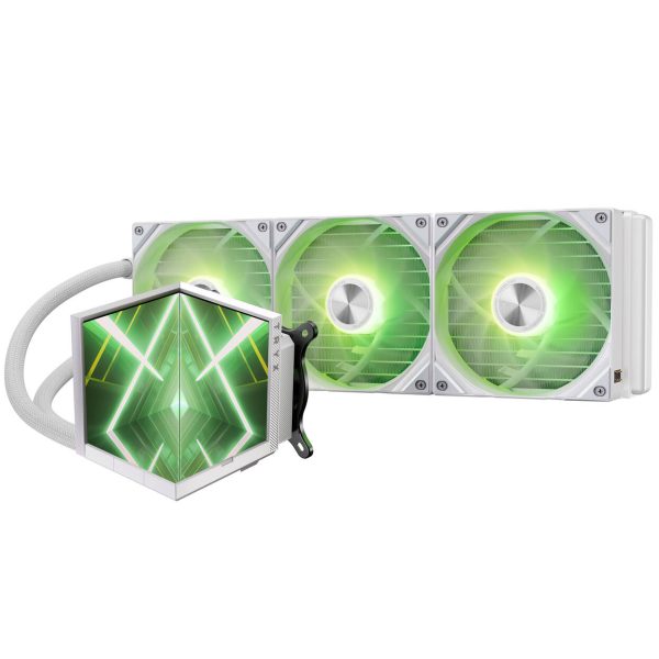 TRYX STAGE ARGB 360 AiO Water Cooling, Dual IPS Display – 360mm, White