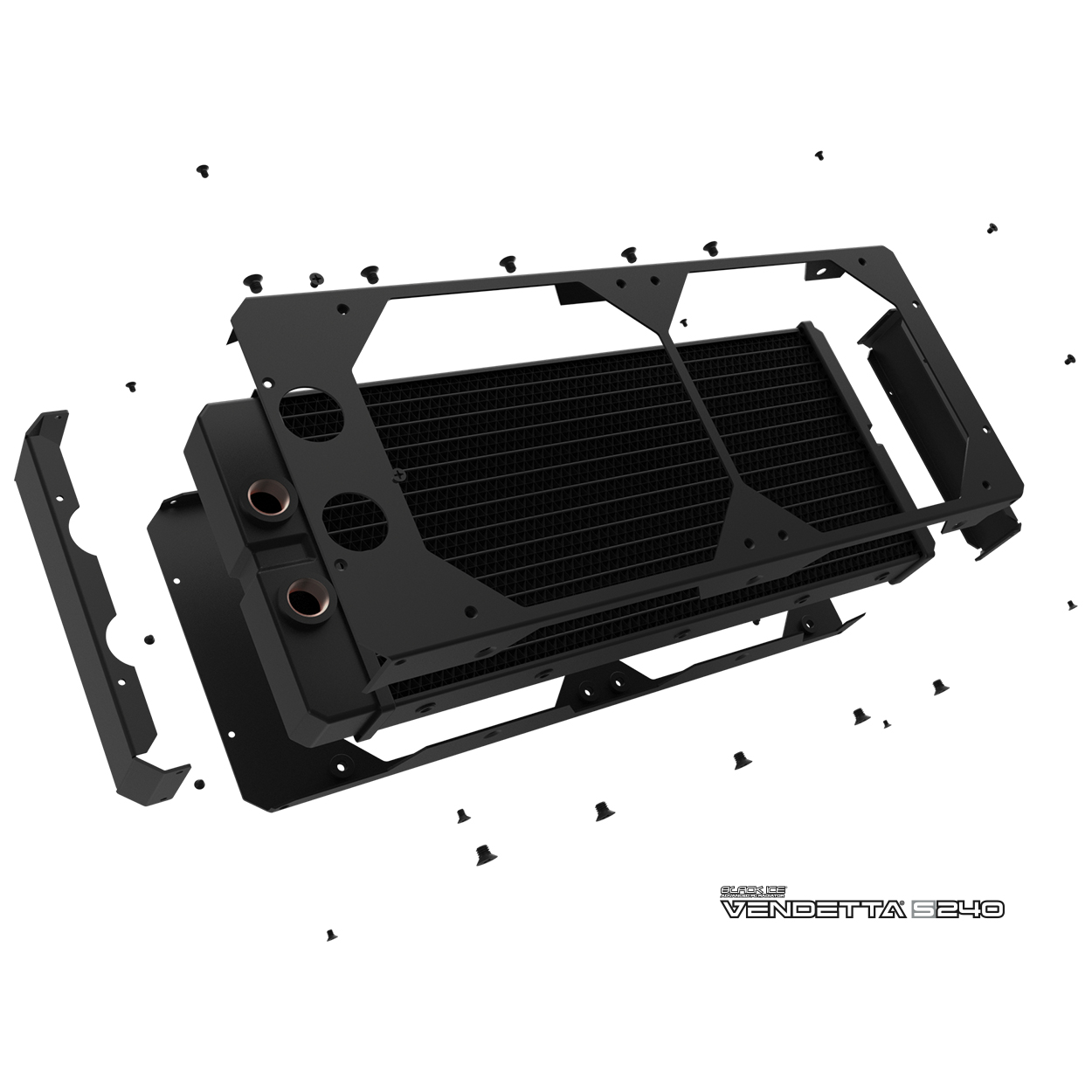 Black Ice Vendetta S360 Radiator - Omega Black