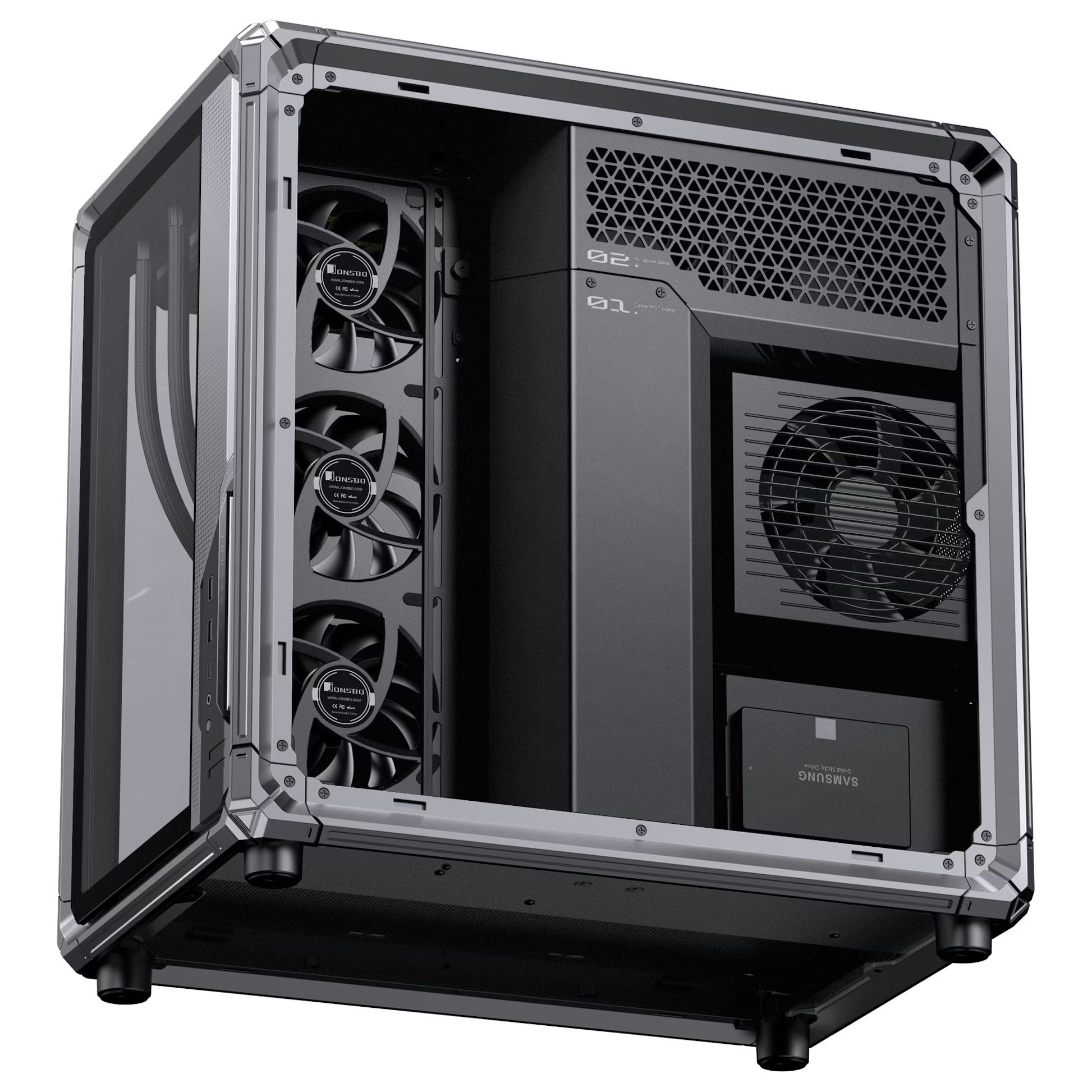 Jonsbo X400 PC Case, Midi-Tower, ATX, Tempered Glass - Grey