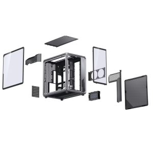 Jonsbo X400 PC Case, Midi-Tower, ATX, Tempered Glass - Grey