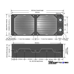 Black Ice Vendetta XM160 Radiator - Omega Black