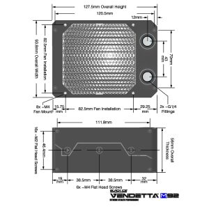 Black Ice Vendetta XM92 Radiator - Omega Black