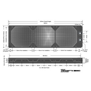 Black Ice Vendetta S360 Radiator - Omega Black