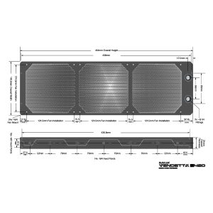 Black Ice Vendetta S420 Radiator - Omega Black