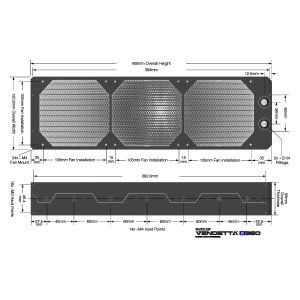 Black Ice Vendetta X360 Radiator - Omega Black