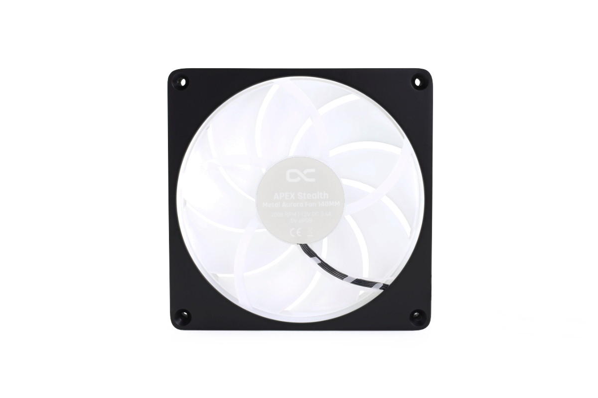 Alphacool Apex Stealth Metall Aurora Fan 2000rpm Black (140x140x25mm)