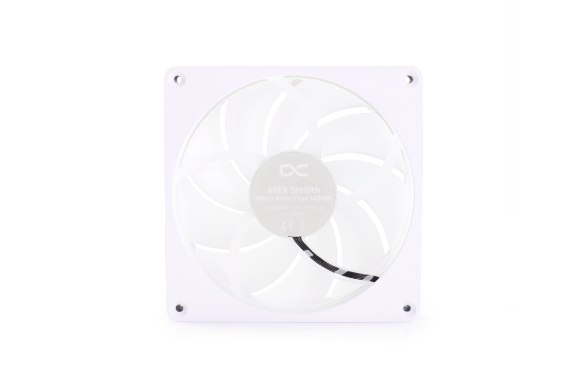 Alphacool Apex Stealth Metall Aurora 2000rpm Fan White (140x140x25mm)