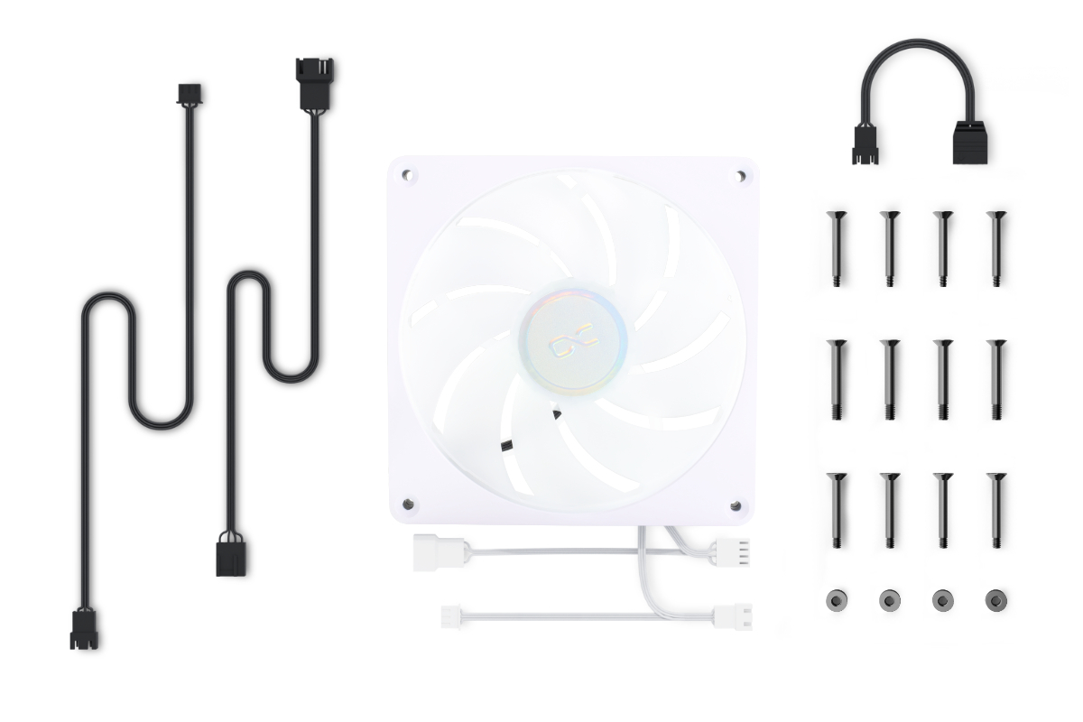 Alphacool Apex Stealth Metall Aurora 2000rpm Fan White (140x140x25mm)