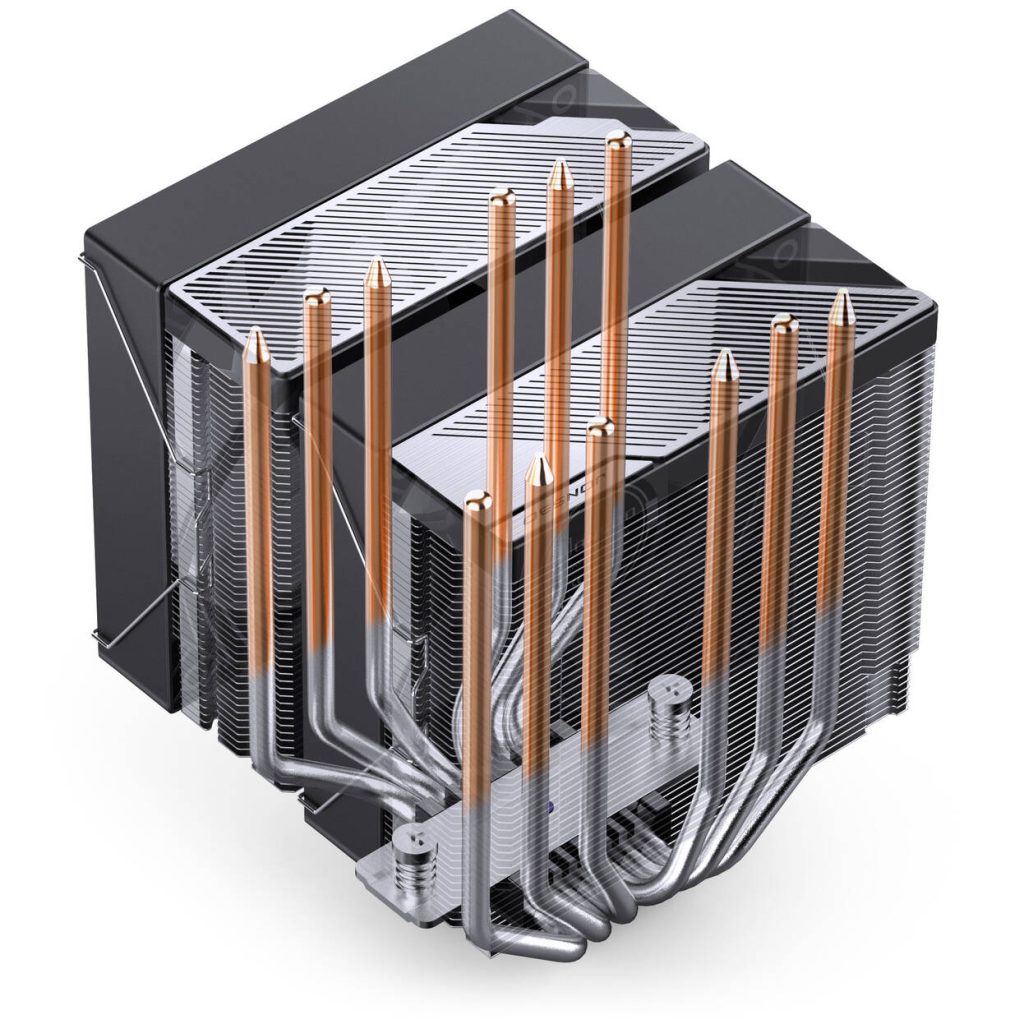 Jonsbo CA80 CPU Cooler, Dual-Tower, 2 x 120mm, PWM, RGB - black