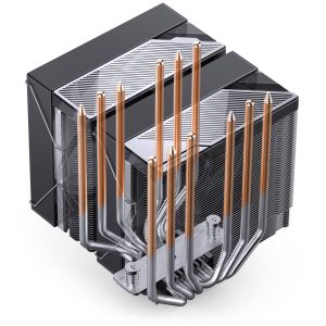 Jonsbo CA80 CPU Cooler, Dual-Tower, 2 x 120mm, PWM, RGB - black