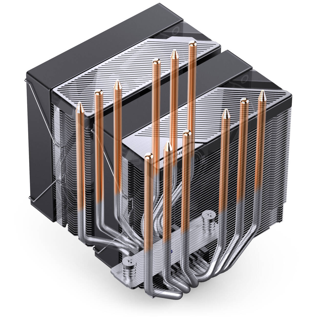 Jonsbo CA80 CPU Cooler, Dual-Tower, 2 x 120mm, PWM, RGB - black