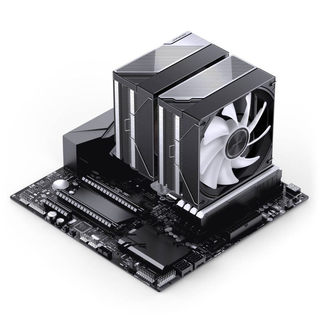 Jonsbo CA80 CPU Cooler, Dual-Tower, 2 x 120mm, PWM, RGB - black