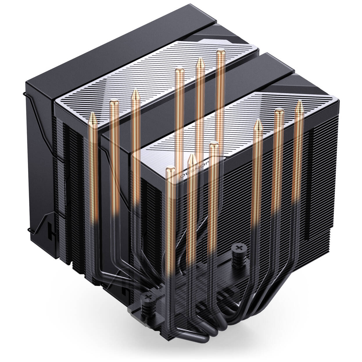 Jonsbo CA90 CPU Cooler, Dual-Tower, 1 x 130mm / 1 x 120mm, PWM, ARGB - black