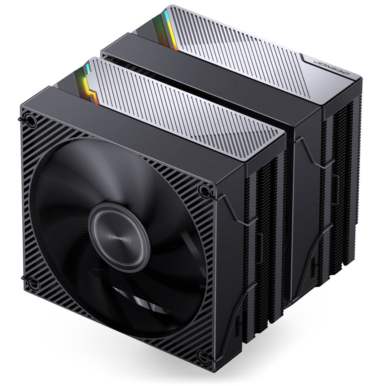 Jonsbo CA90 CPU Cooler, Dual-Tower, 1 x 130mm / 1 x 120mm, PWM, ARGB - black