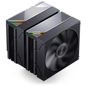Jonsbo CA90 CPU Cooler, Dual-Tower, 1 x 130mm / 1 x 120mm, PWM, ARGB - black