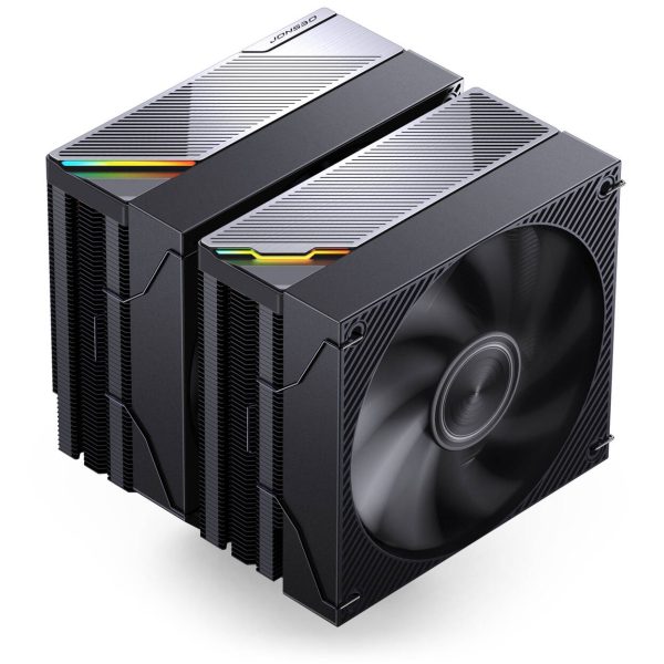 Jonsbo CA90 CPU Cooler, Dual-Tower, 1 x 130mm / 1 x 120mm, PWM, ARGB – black