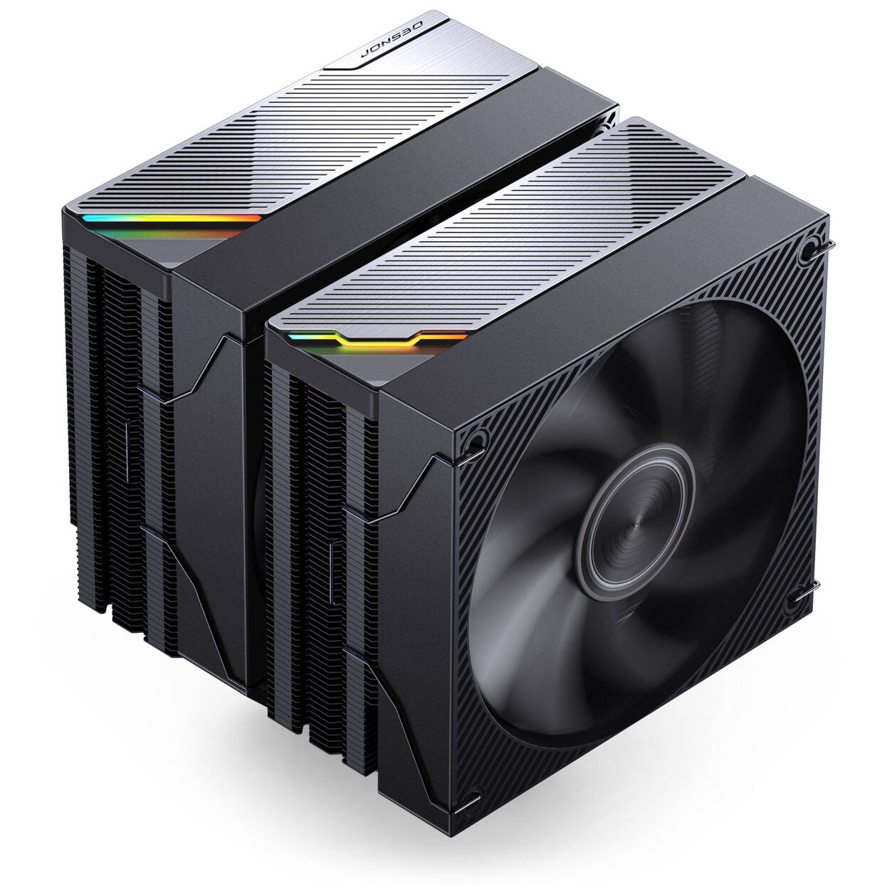 Jonsbo CA90 CPU Cooler, Dual-Tower, 1 x 130mm / 1 x 120mm, PWM, ARGB - black