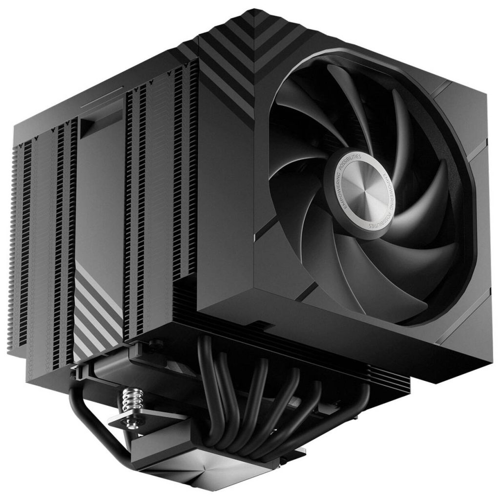TRYX TURRIS T620 CPU Air Cooler, Dual-Tower, with 5-Inch Display - 120mm, Black
